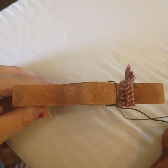 Wooden Handmade Primitive Christmas Gingerbread Ornaments Lot of 3 - Picture 2 of 5